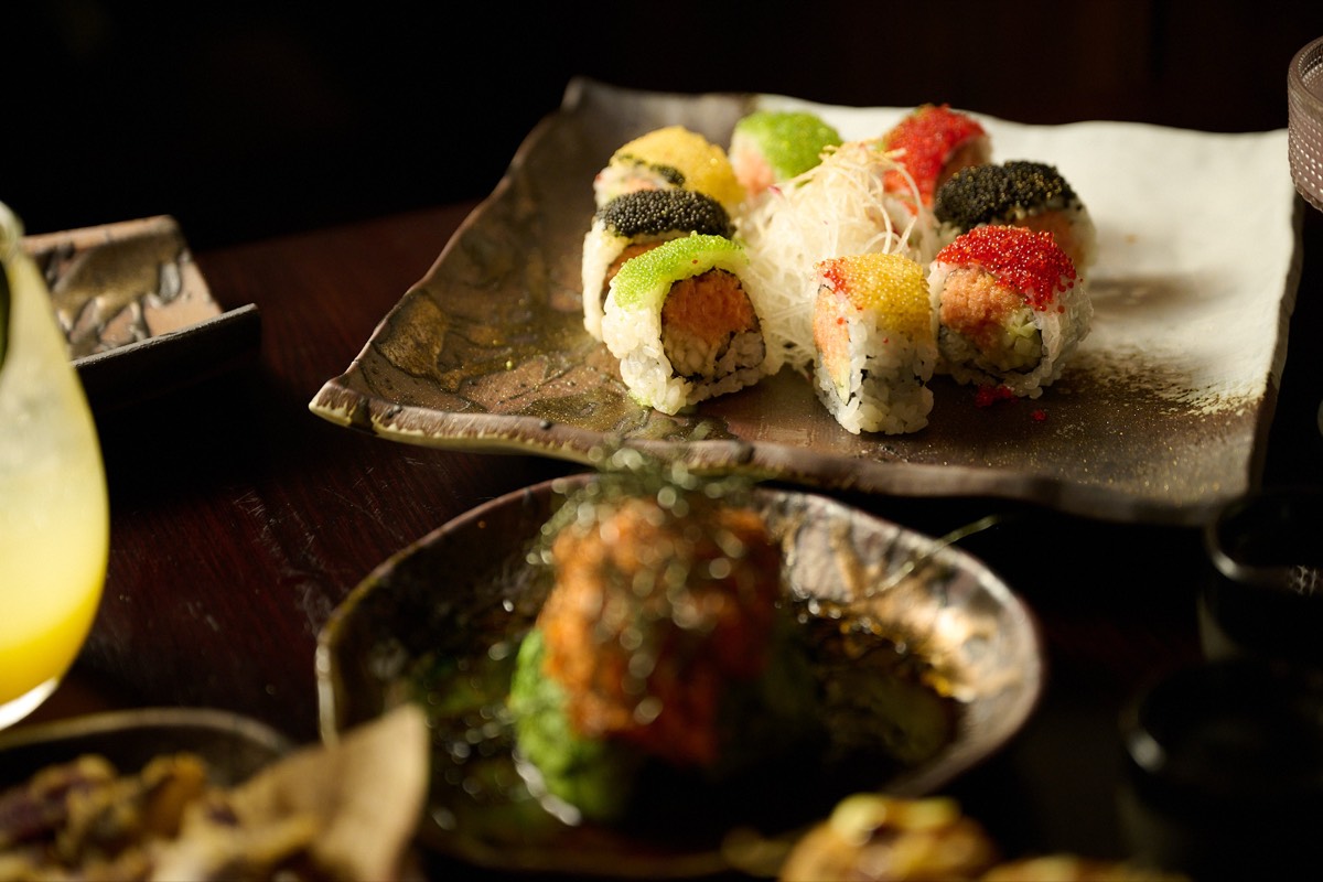 Beautifully arranged seasonal Japanese plate with fresh winter ingredients at Showa Era NYC