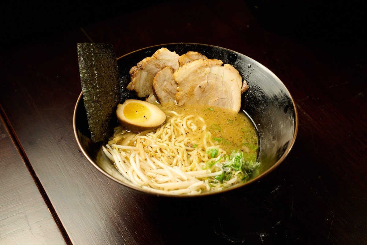 Wagyu beef ramen in rich broth at authentic Japanese izakaya New York
