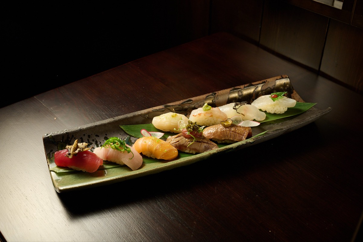 Japanese takoyaki octopus balls with sauce and mayo at NYC izakaya